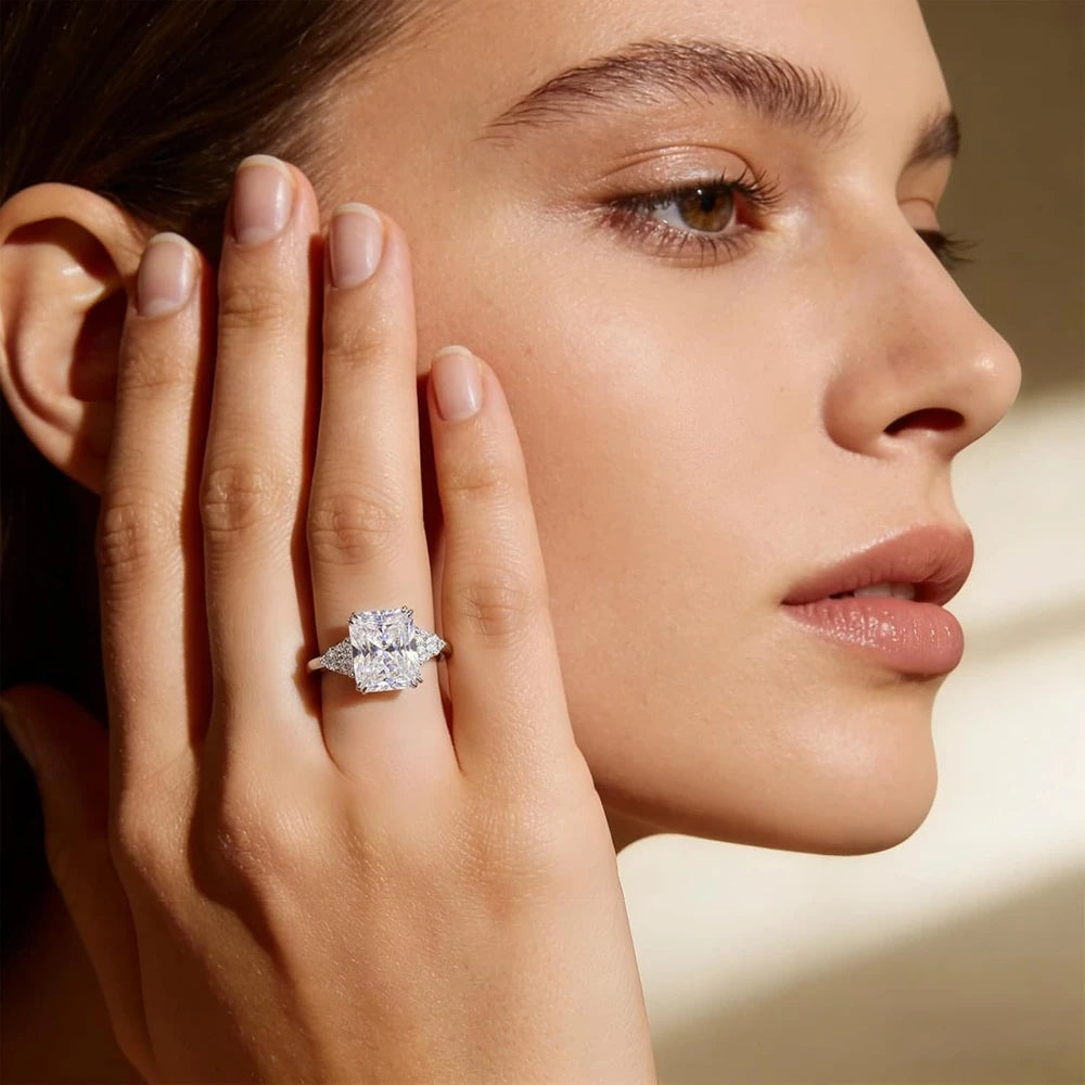 Radiant Cut Moissanite Engagement Ring