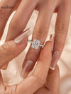Radiant Moissanite Silver Promise Ring
