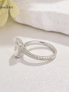 Radiant Moissanite Silver Promise Ring