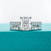 Moissanite Sterling Silver Bridal Set
