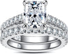 Moissanite Sterling Silver Bridal Set