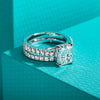 Moissanite Sterling Silver Bridal Set