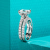 Moissanite Sterling Silver Bridal Set