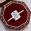 Cushion Cut Moissanite Engagement Ring
