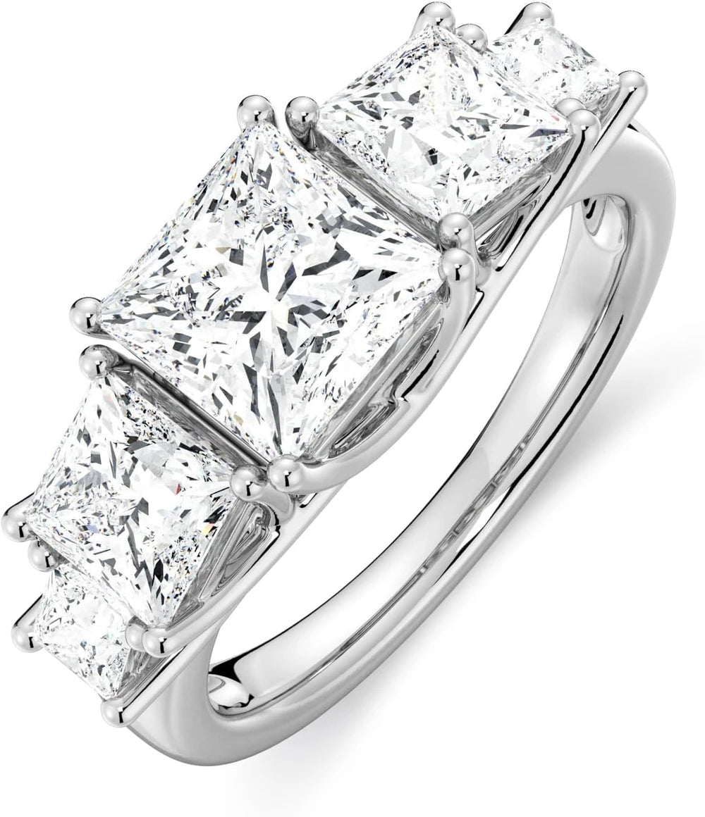 Princess Cut Moissanite Wedding Band