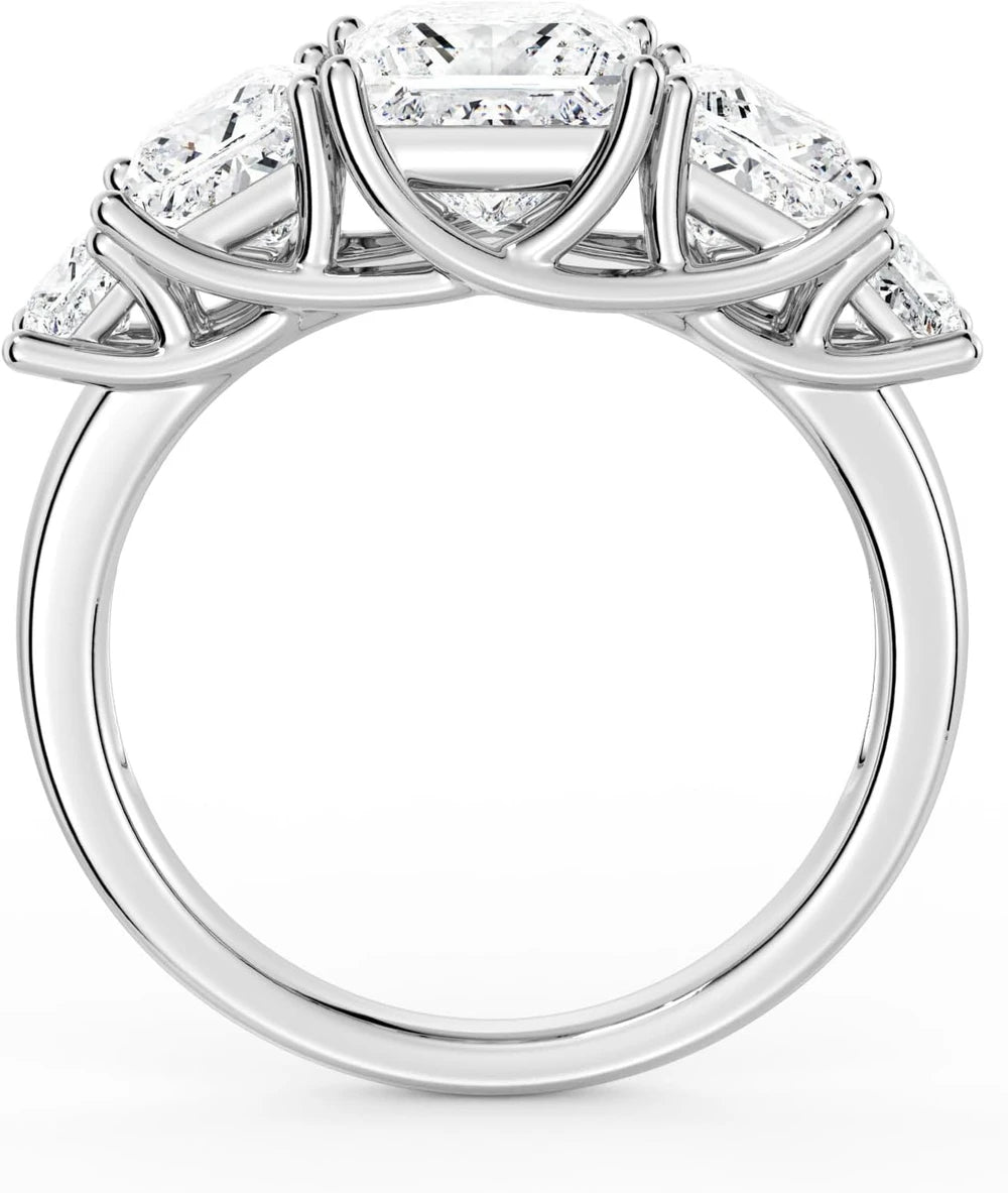Princess Cut Moissanite Wedding Band