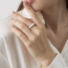 Princess Cut Moissanite Wedding Band