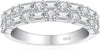 Moissanite Sterling Silver Wedding Band