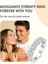 Moissanite Sterling Silver Wedding Band