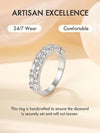Moissanite Sterling Silver Wedding Band