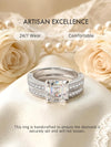Asscher Cut Moissanite Wedding Ring Set