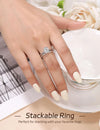 Sterling Silver Moissanite Stackable Ring