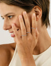 Sterling Silver Moissanite Stackable Ring