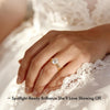 Cushion Cut Moissanite Engagement Ring Set
