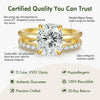 Cushion Cut Moissanite Engagement Ring Set