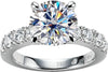 AnuClub Moissanite Sterling Silver Engagement Ring
