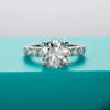AnuClub Moissanite Sterling Silver Engagement Ring