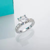 AnuClub Moissanite Sterling Silver Engagement Ring