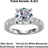 AnuClub Moissanite Sterling Silver Engagement Ring