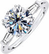 Moissanite Sterling Silver Engagement Ring