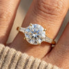 Moissanite Sterling Silver Engagement Ring