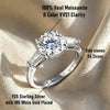 Moissanite Sterling Silver Engagement Ring