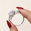 Moissanite Sterling Silver Engagement Ring