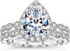 Pear Moissanite Bridal Ring Set