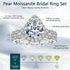 Pear Moissanite Bridal Ring Set