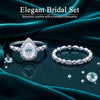 Pear Moissanite Bridal Ring Set