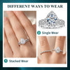 Pear Moissanite Bridal Ring Set