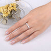 Sterling Silver Moissanite Wedding Band