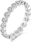 Moissanite Bezel Set Eternity Ring