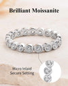 Moissanite Bezel Set Eternity Ring