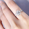 Moissanite Sterling Silver Engagement Ring