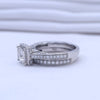 Princess Cut Halo Bridal Set