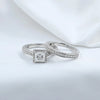 Princess Cut Halo Bridal Set