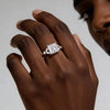 Sterling Silver Princess Moissanite Ring