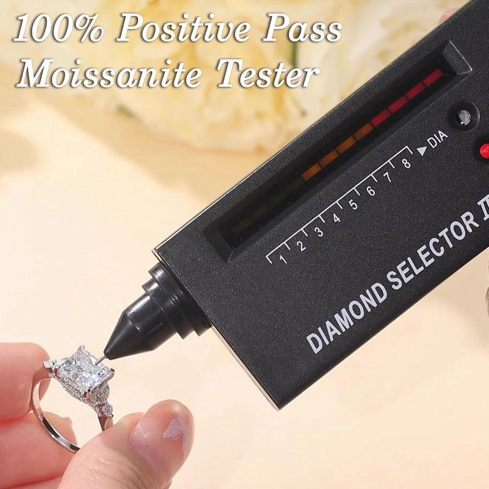 Sterling Silver Princess Moissanite Ring