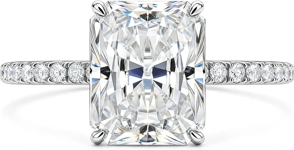 Radiant Cut Moissanite Engagement Ring
