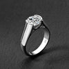 Cannycat Moissanite Half Bezel Engagement Ring