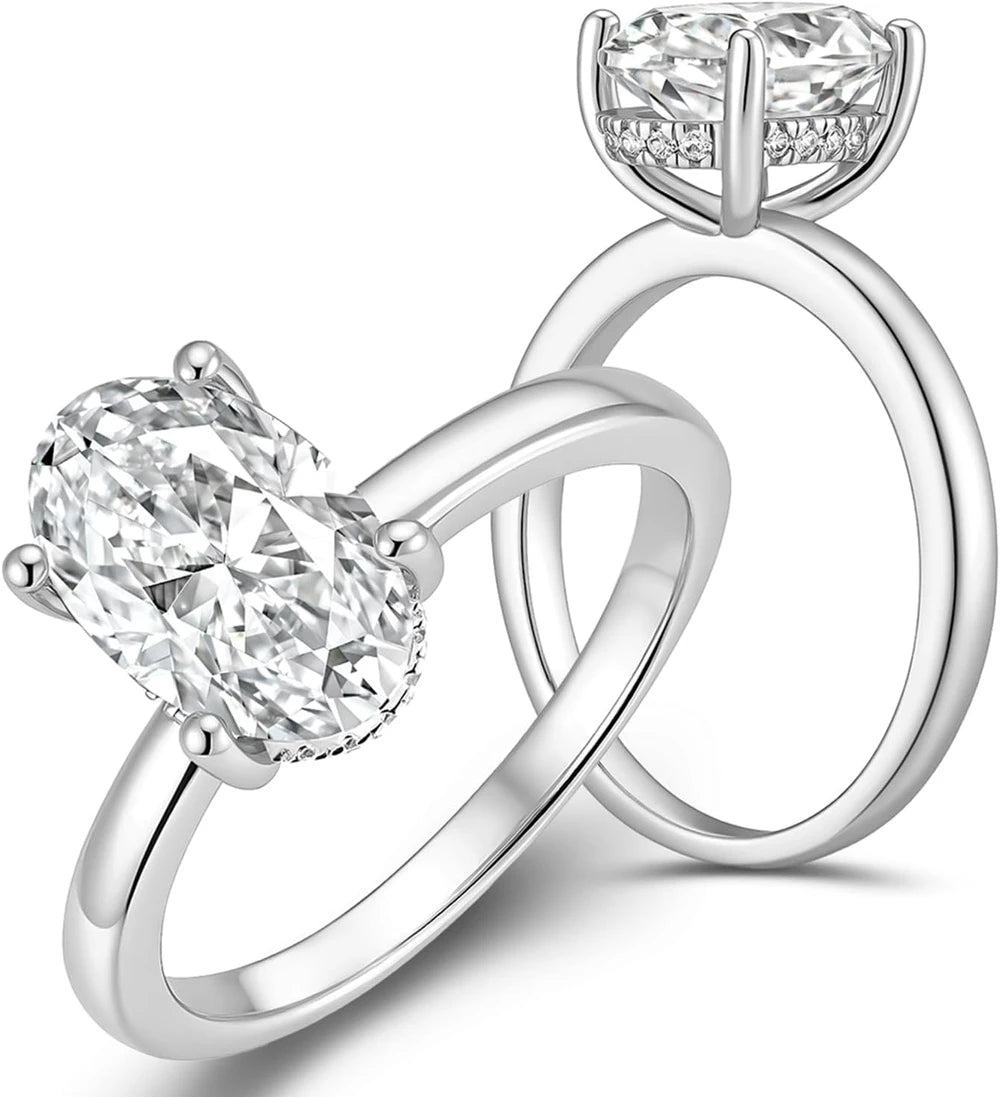 Oval Moissanite Solitaire Ring