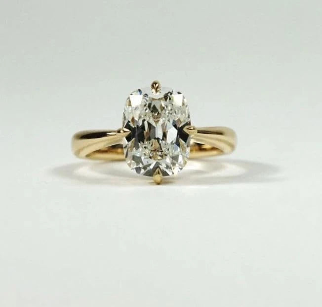 Vintage Cushion Moissanite Engagement Ring