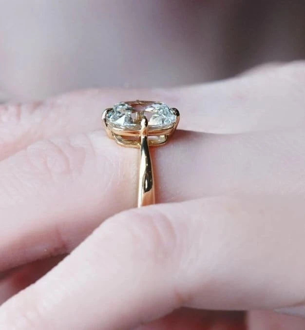 Vintage Cushion Moissanite Engagement Ring