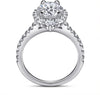 Oval Moissanite Silver Eternity Ring