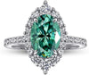 Oval Moissanite Silver Eternity Ring