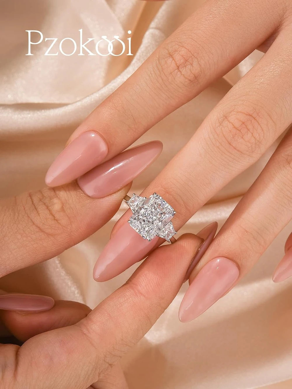 Pzokooi Radiant Cut Engagement Ring