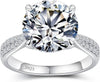Elio Passero Sterling Silver Moissanite Engagement Ring