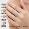 Elio Passero Sterling Silver Moissanite Engagement Ring