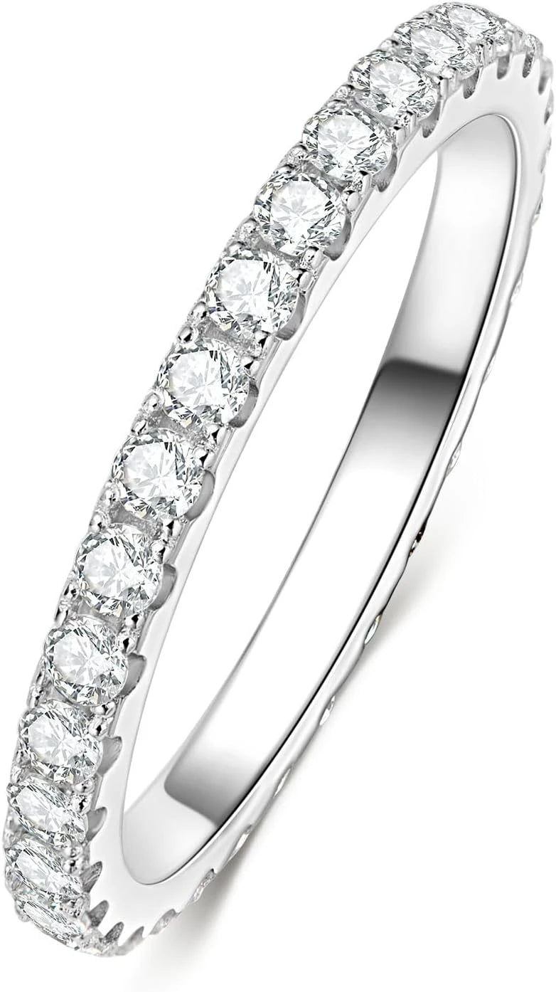 Moissanite Gold Eternity Ring
